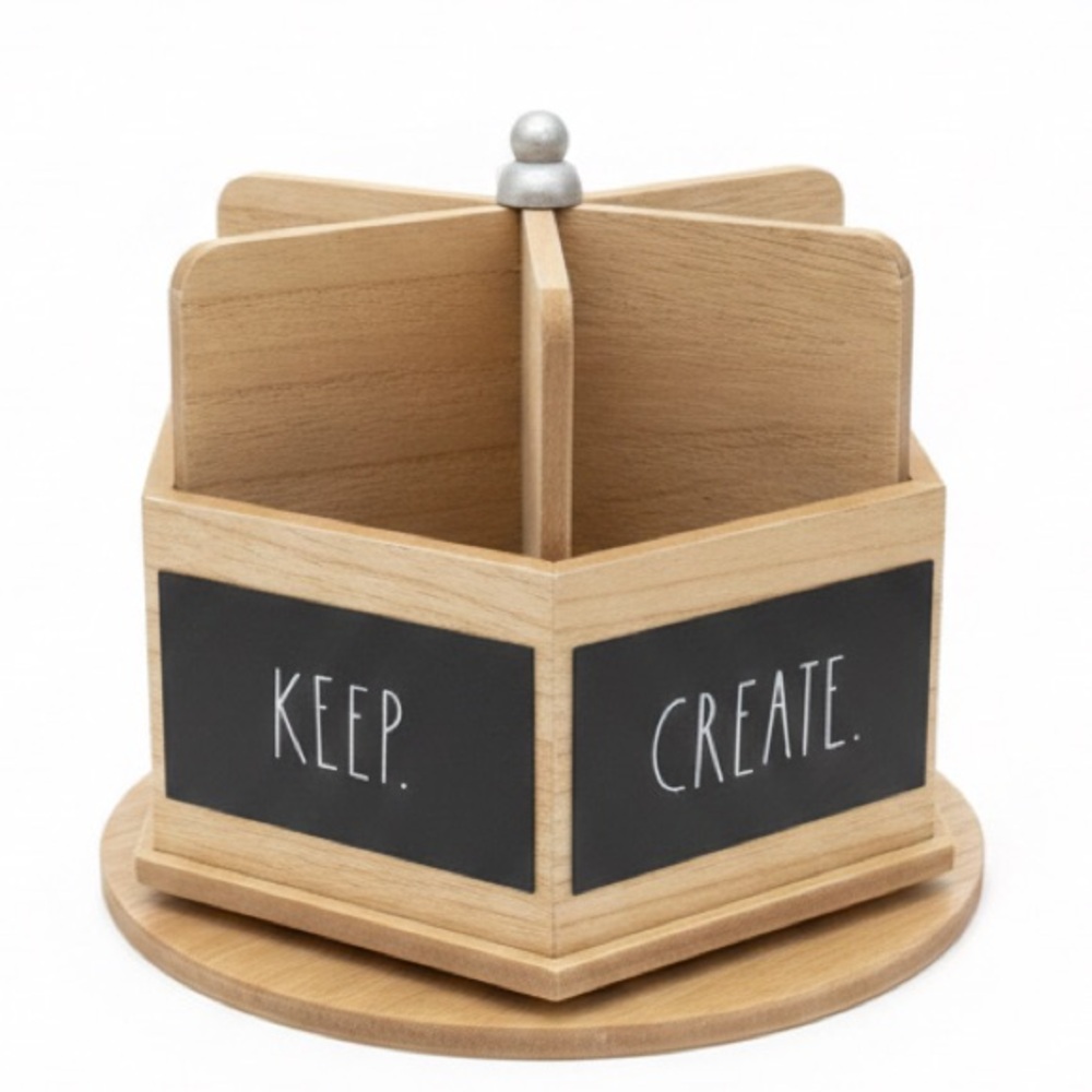 Rae Dunn by Design Styles Rotating Craft Tools Organizer Chalkboard Panels